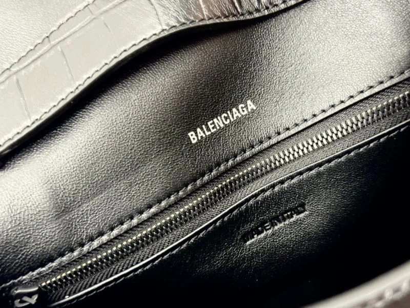 GoAnywhere Balenciaga Downtown Hourglass Crocodile-Patterned Crossbody Bag 66990