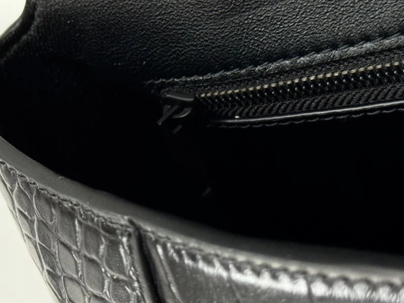 GoAnywhere Balenciaga Downtown Hourglass Crocodile-Patterned Crossbody Bag 66990