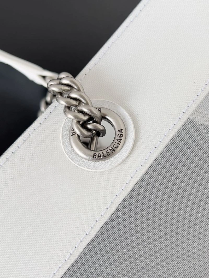 Balenciaga Duty Free Mesh Tote Bag with Leather-Chain Strap Compact 78582