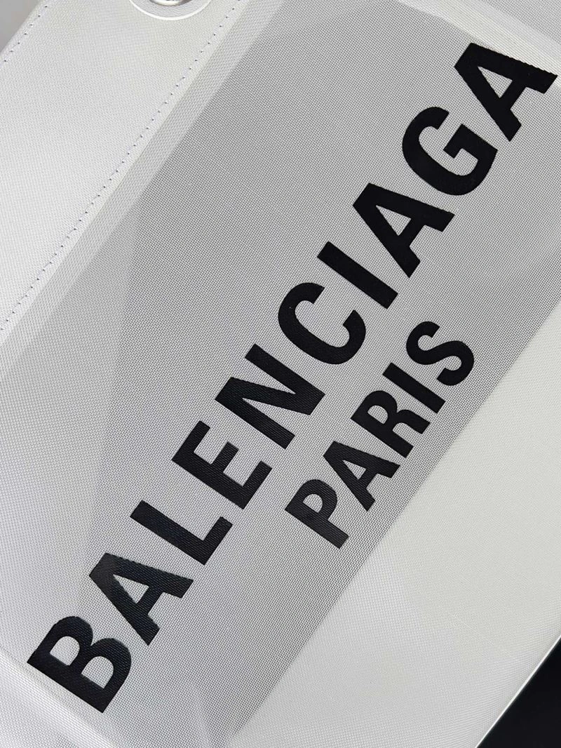 Balenciaga Duty Free Mesh Tote Bag with Leather-Chain Strap Compact 78582