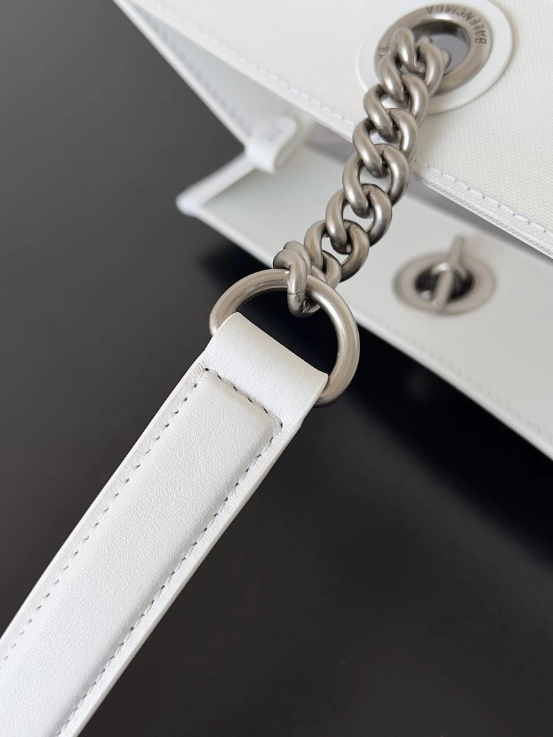 Balenciaga Duty Free Mesh Tote Bag with Leather-Chain Strap Compact 78582