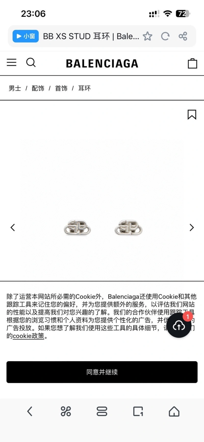 OdorResistant Balenciaga Earrings 215453