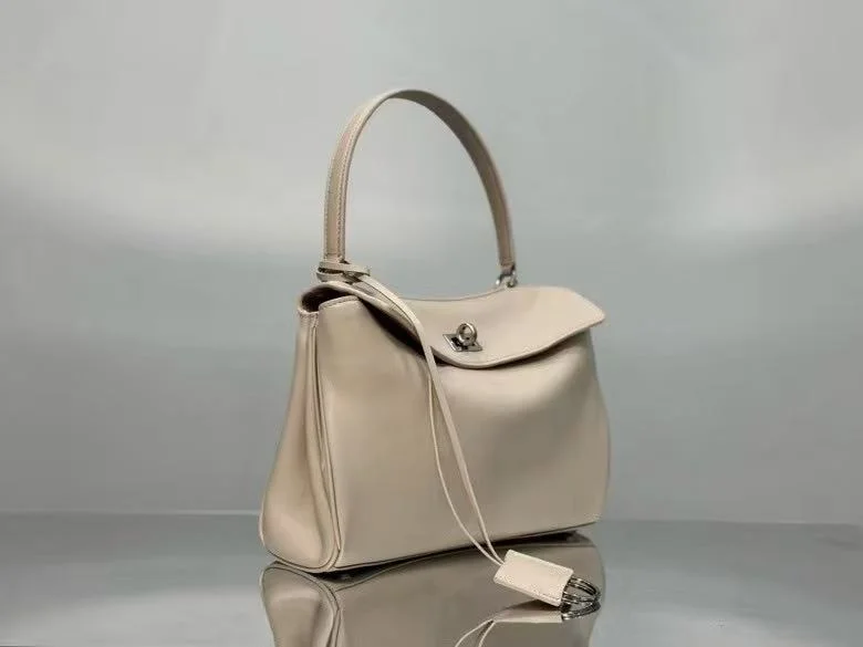Timeless Balenciaga  Apricot Silver Buckle Handbag Series 38255