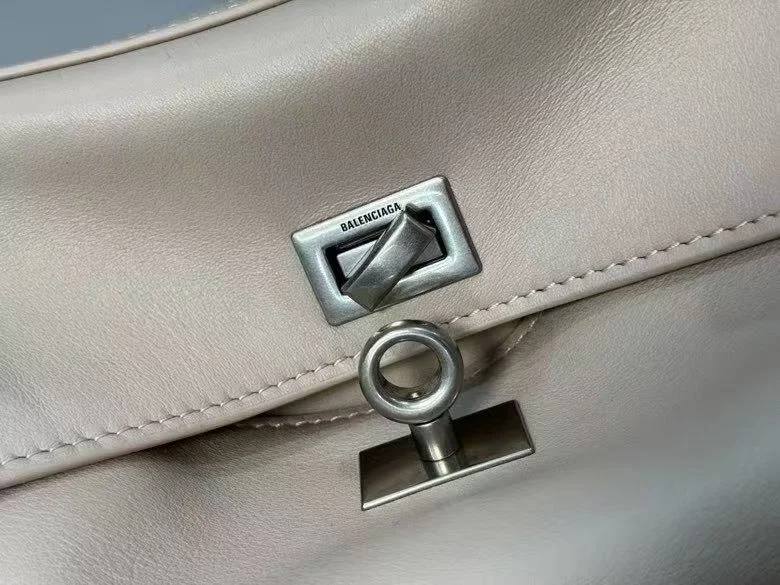 Timeless Balenciaga  Apricot Silver Buckle Handbag Series 38255