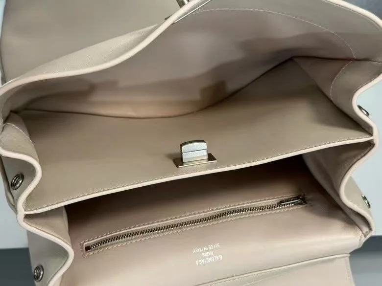 Timeless Balenciaga  Apricot Silver Buckle Handbag Series 38255