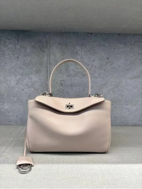 Timeless Balenciaga  Apricot Silver Buckle Handbag Series 38255