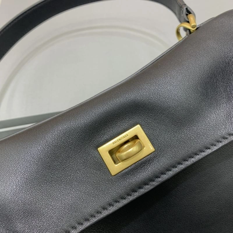 Balenciaga  Slouchy Black Handbag with Gold Accents GoodFit 66962
