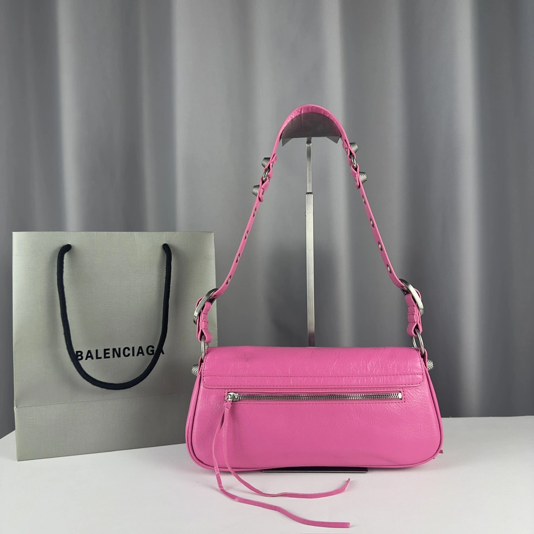 Bold Balenciaga Everyday Baguette Sling Bag in Italian Lambskin 61093