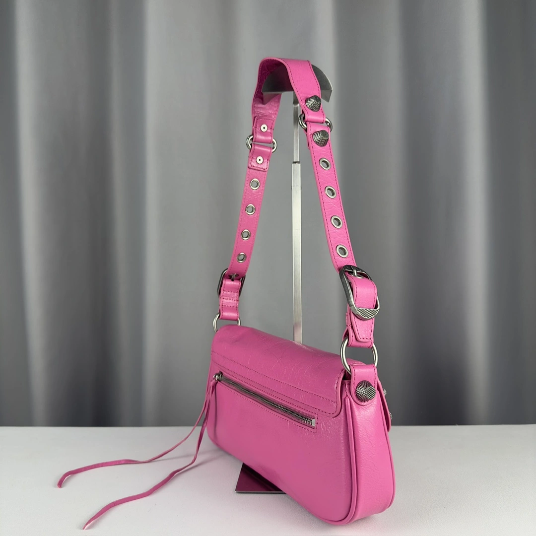 Bold Balenciaga Everyday Baguette Sling Bag in Italian Lambskin 61093