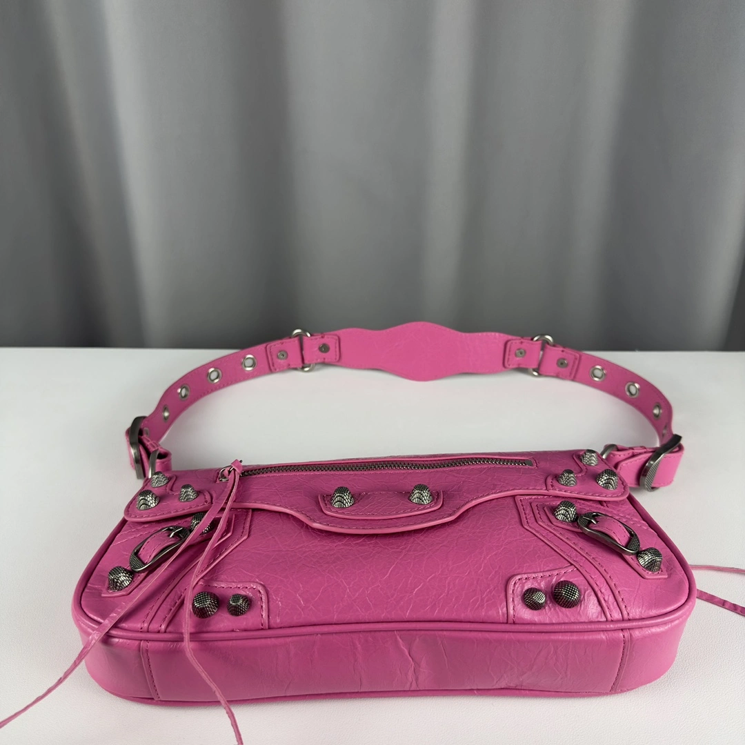 Bold Balenciaga Everyday Baguette Sling Bag in Italian Lambskin 61093