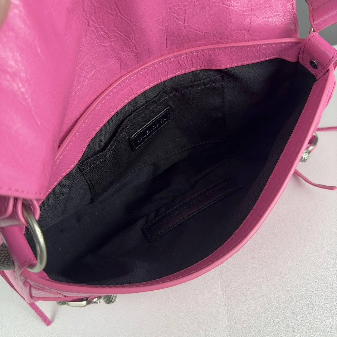 Bold Balenciaga Everyday Baguette Sling Bag in Italian Lambskin 61093