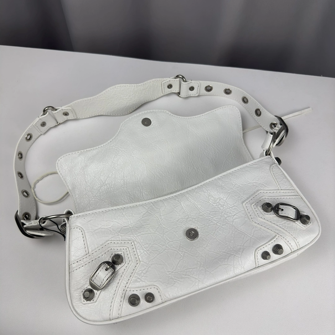 Minimalist Balenciaga Everyday Large Lambskin Sling Baguette Bag 61104
