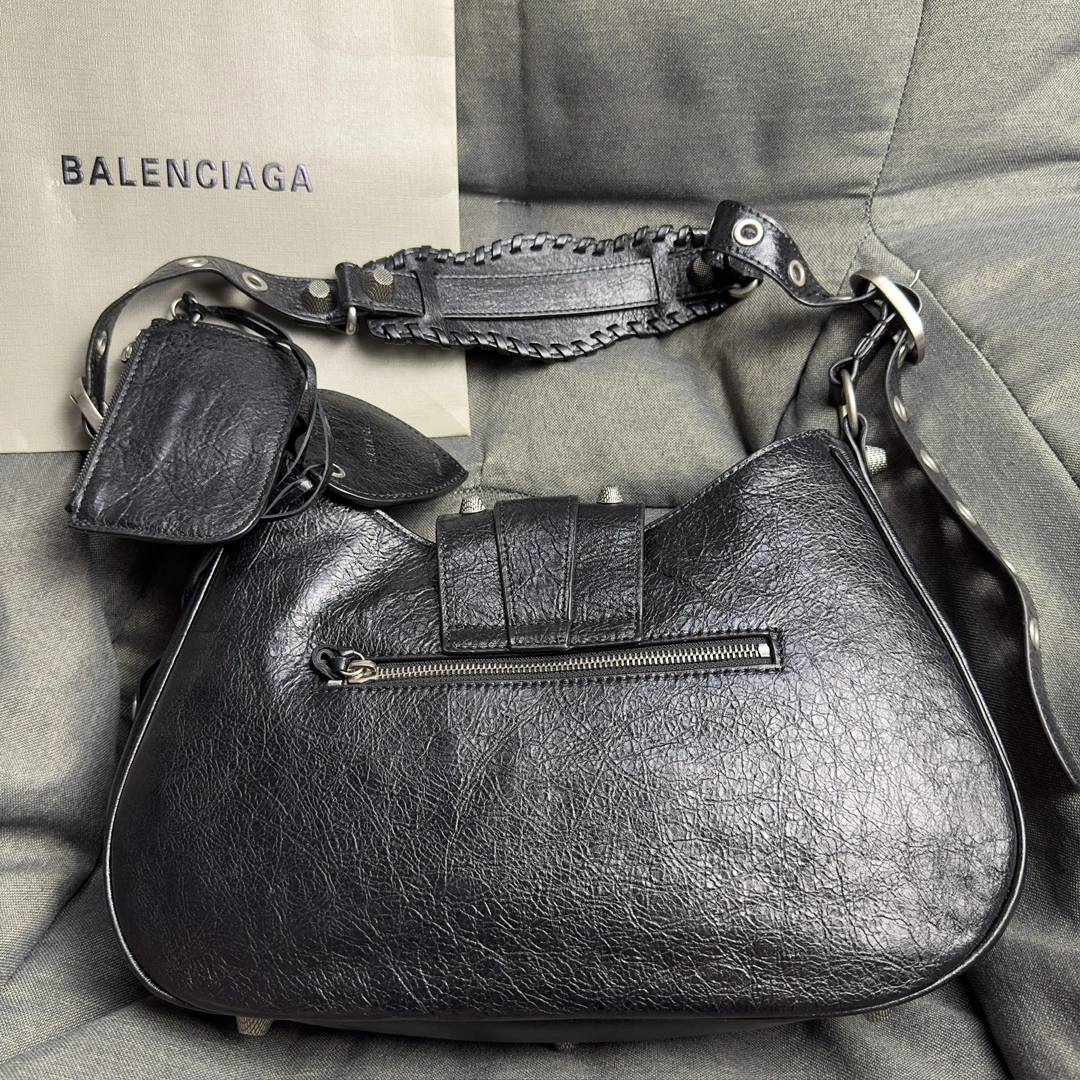 OnTrend Balenciaga Exploded Lambskin Le Cagole Half-Moon Bag 61116