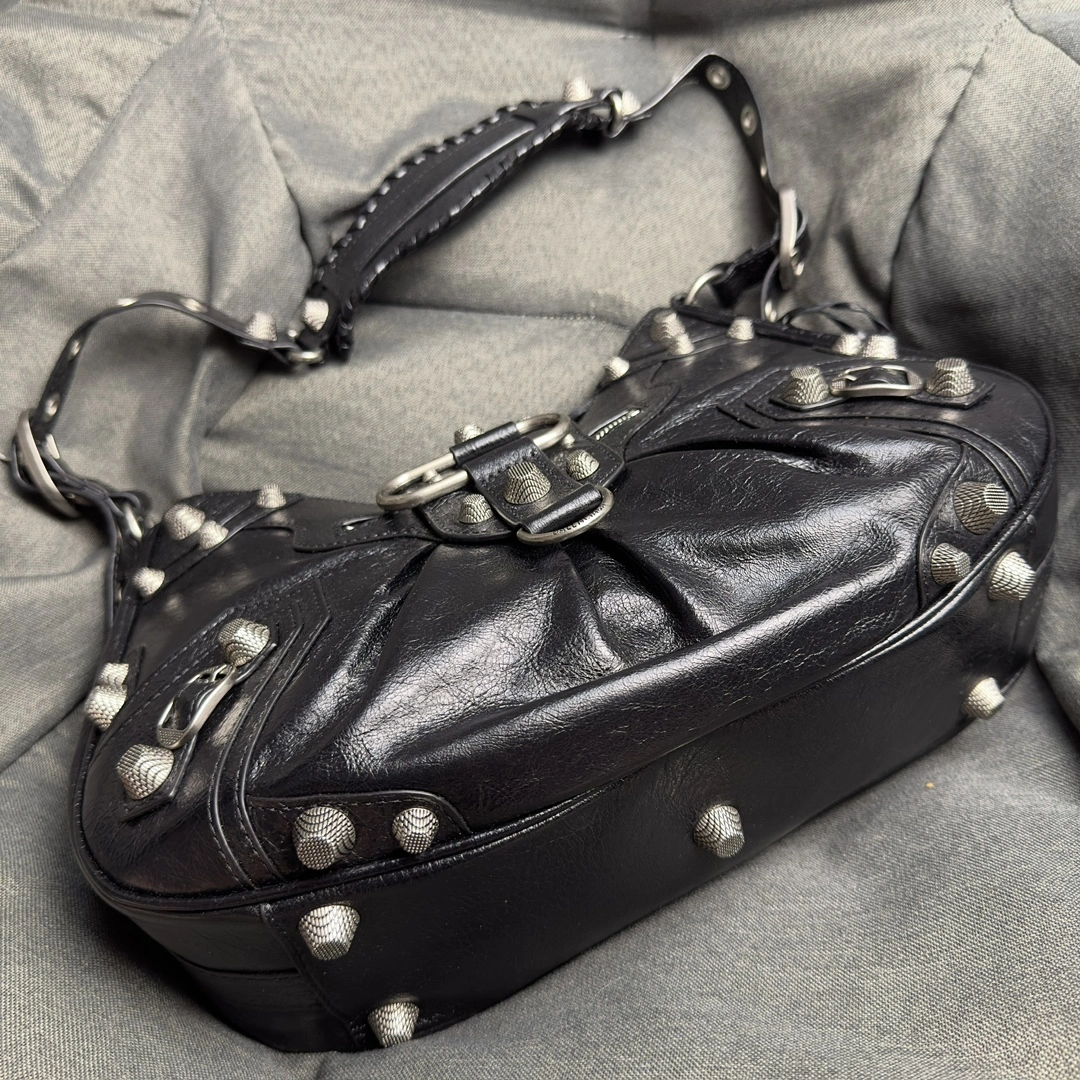 OnTrend Balenciaga Exploded Lambskin Le Cagole Half-Moon Bag 61116