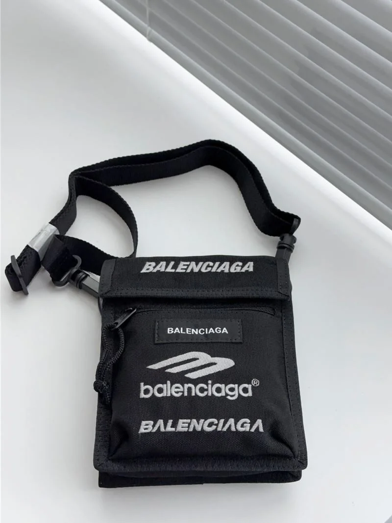 Balenciaga Explorer Waterproof Nylon Clutch with Logo Strap Cozy 38227