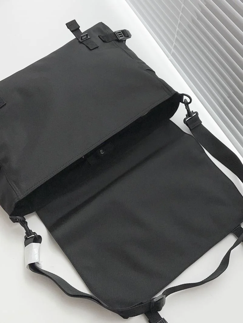 Balenciaga Extra Large Army Black Nylon Crossbody Messenger Bag FashionForward 38233