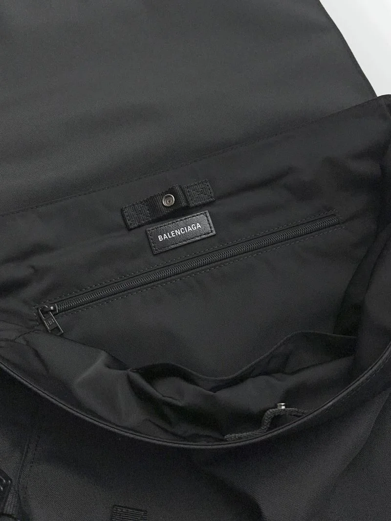 Balenciaga Extra Large Army Black Nylon Crossbody Messenger Bag FashionForward 38233