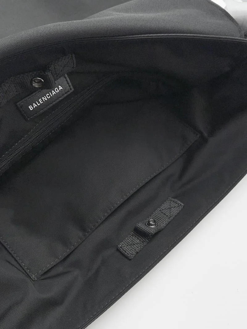 Balenciaga Extra Large Army Black Nylon Crossbody Messenger Bag FashionForward 38233
