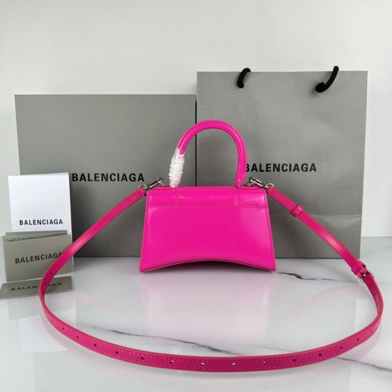 Stretchable Balenciaga Fuchsia Hourglass XS Bag - Balenciagas Iconic Curved Design 78725