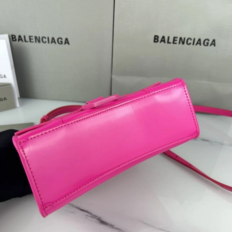Stretchable Balenciaga Fuchsia Hourglass XS Bag - Balenciagas Iconic Curved Design 78725