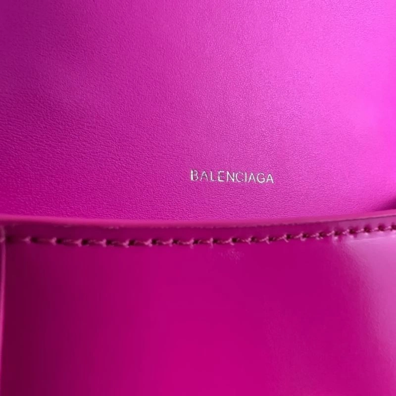 Stretchable Balenciaga Fuchsia Hourglass XS Bag - Balenciagas Iconic Curved Design 78725