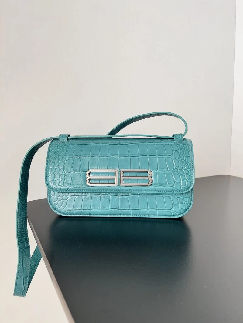 Balenciaga Gossip Crossbody Bag with Double B Logo in Leather Casual 78614