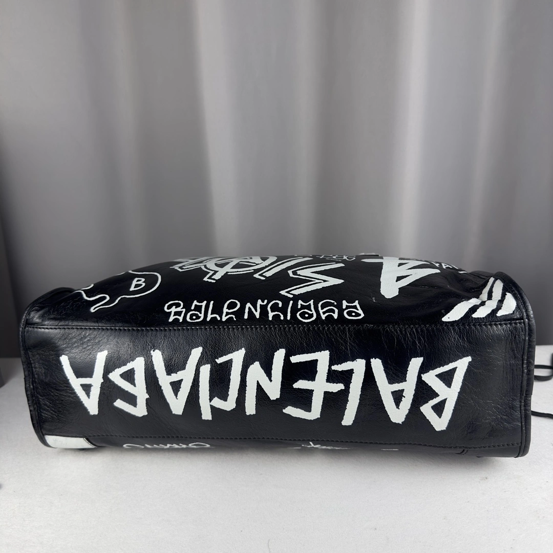 Balenciaga Graffiti Mini City Lambskin Replica Bag MoistureWicking 61071