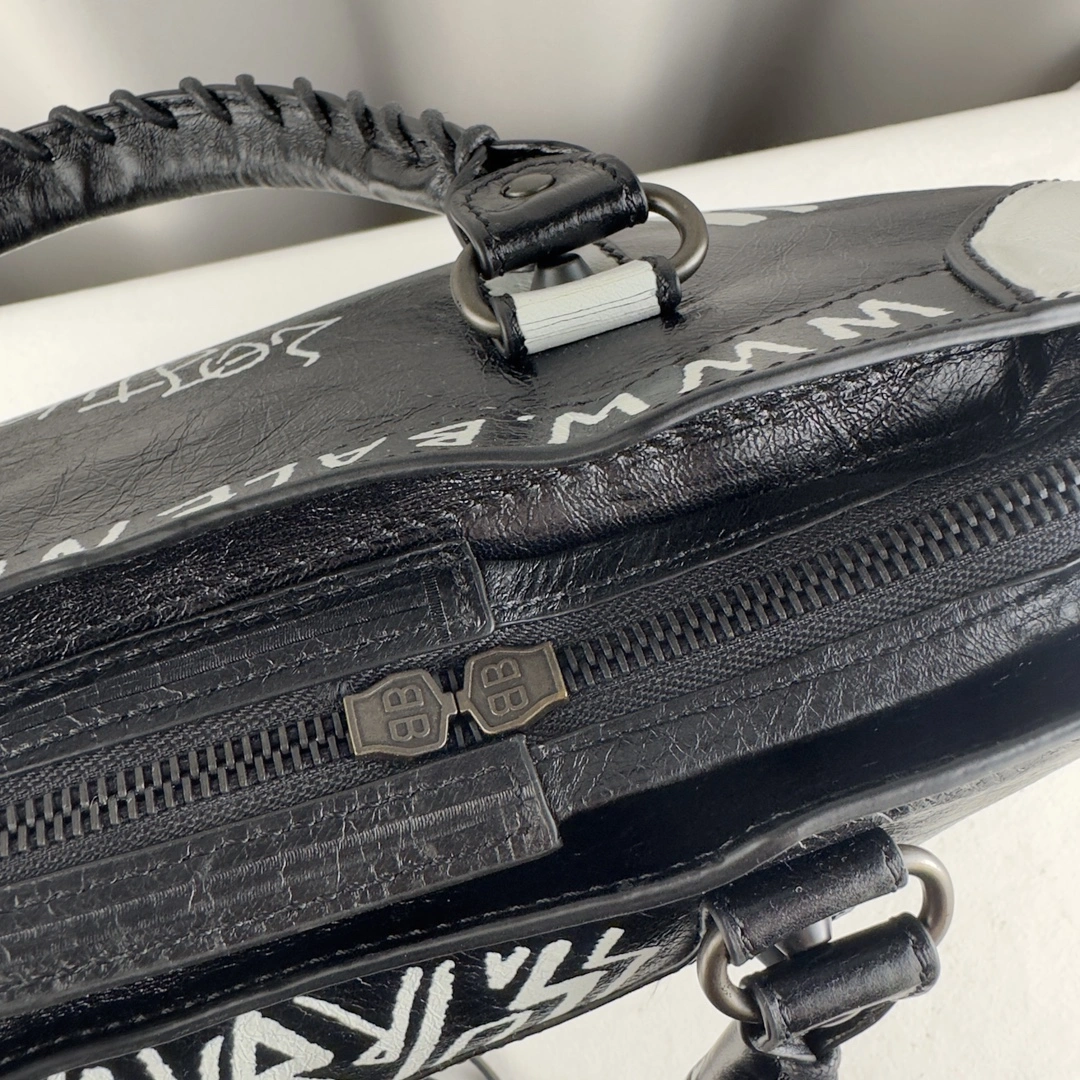 Balenciaga Graffiti Mini City Lambskin Replica Bag MoistureWicking 61071