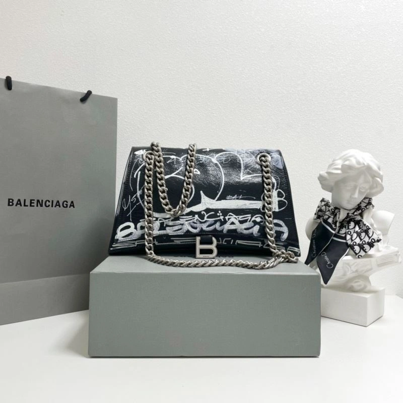 Lightweight Balenciaga Graffiti Pleated Chain Bag - Medium  Elegance 70079