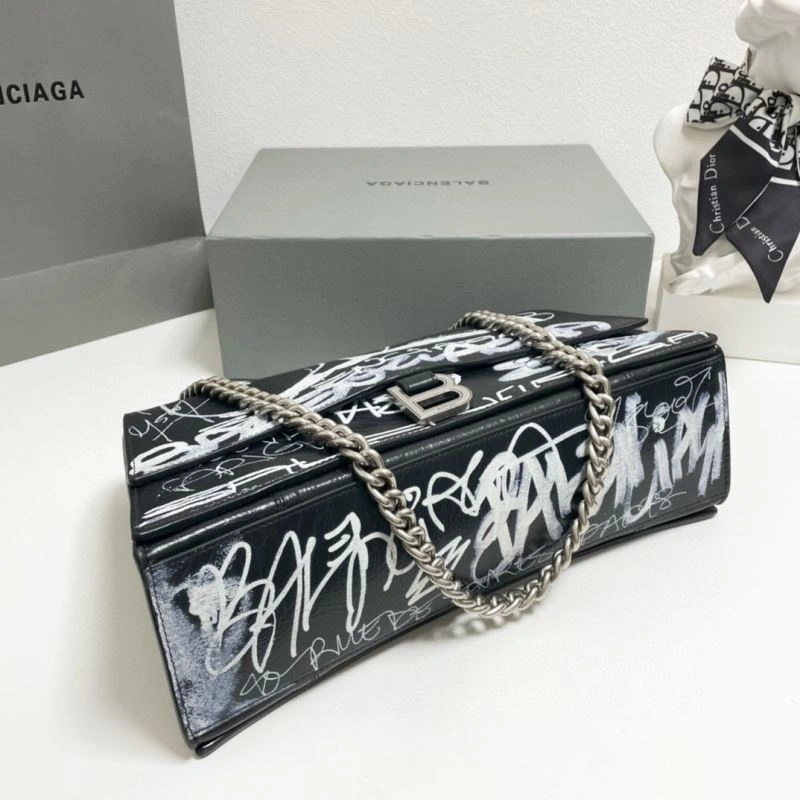 Lightweight Balenciaga Graffiti Pleated Chain Bag - Medium  Elegance 70079