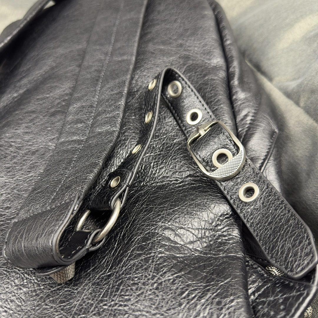 Balenciaga Graffiti Studded Motorcycle Backpack Breathable 61068