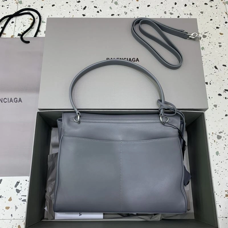 FashionForward Balenciaga Gray Rebel Buckle Handbag -  Chic Redefined 69967