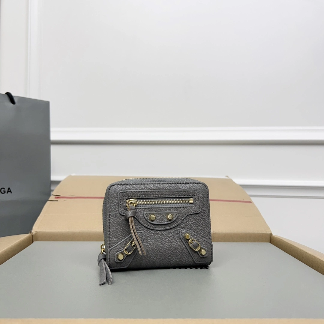 Balenciaga Gray Retro Goat Leather Mini Bag with Compartments WrinkleFree 60839