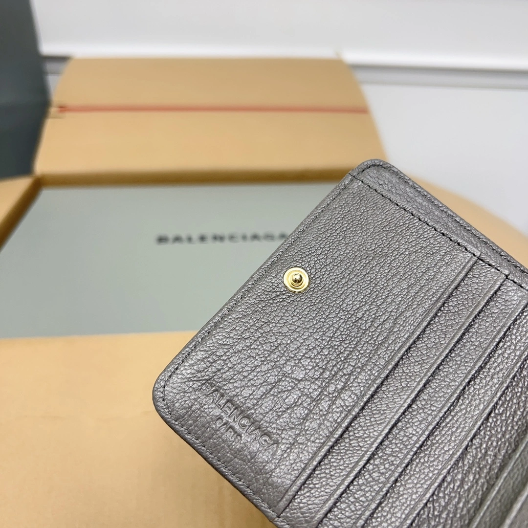 Balenciaga Gray Retro Goat Leather Mini Bag with Compartments WrinkleFree 60839