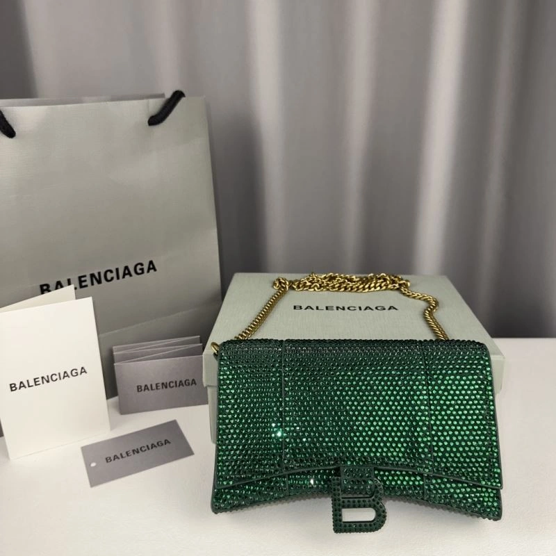 GoodFit Balenciaga Green Diamond Rhinestone Hourglass Bag byBalenciaga ga 75298