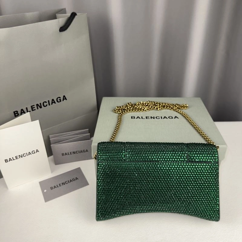 GoodFit Balenciaga Green Diamond Rhinestone Hourglass Bag byBalenciaga ga 75298