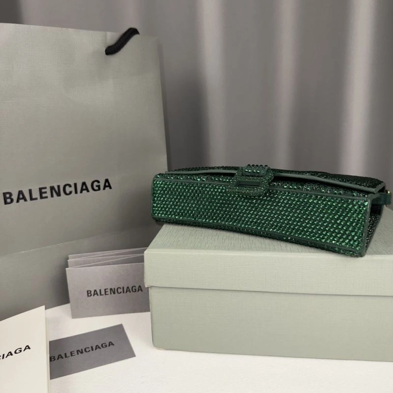 GoodFit Balenciaga Green Diamond Rhinestone Hourglass Bag byBalenciaga ga 75298