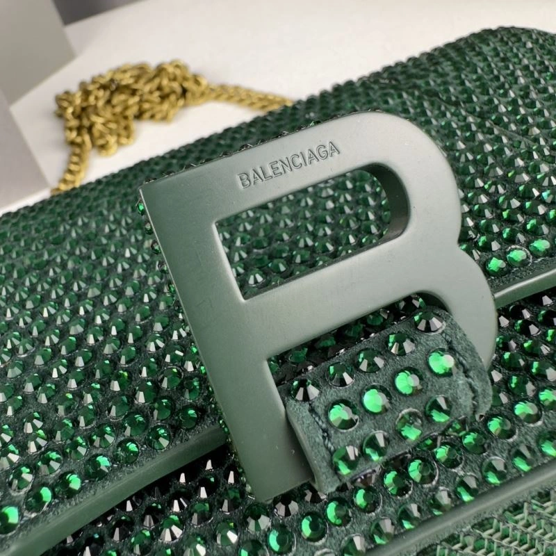 GoodFit Balenciaga Green Diamond Rhinestone Hourglass Bag byBalenciaga ga 75298