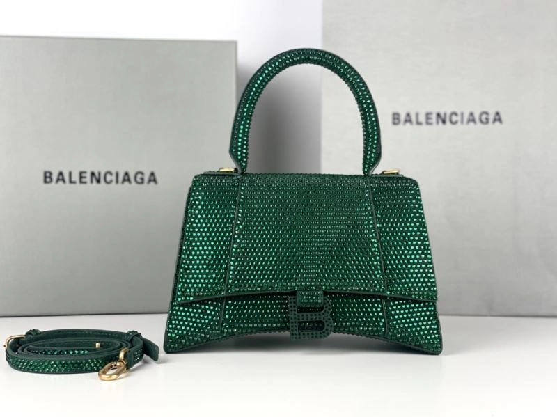 Balenciaga Green Rhinestone Hourglass Moon Bag Chic 72589
