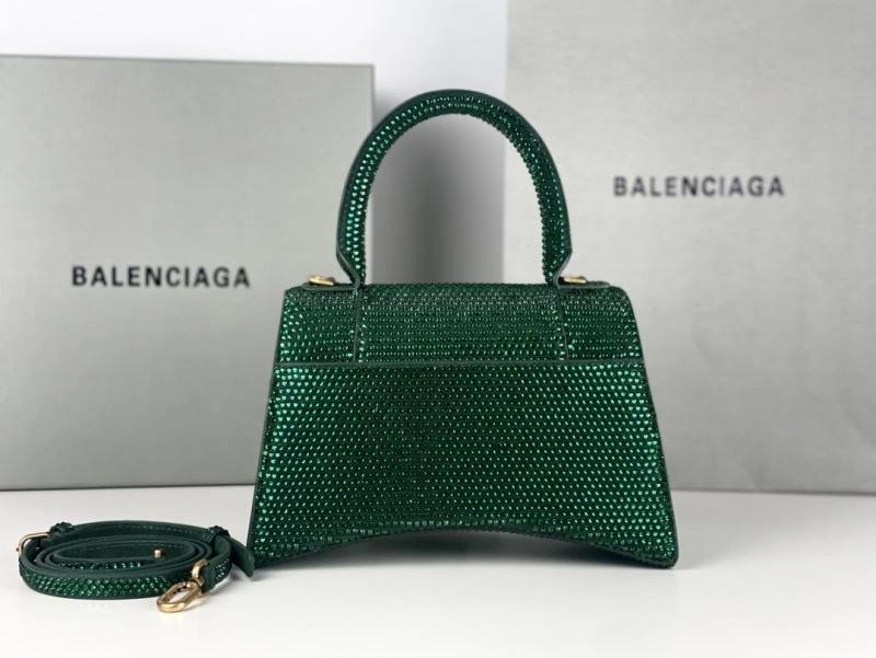 Balenciaga Green Rhinestone Hourglass Moon Bag Chic 72589