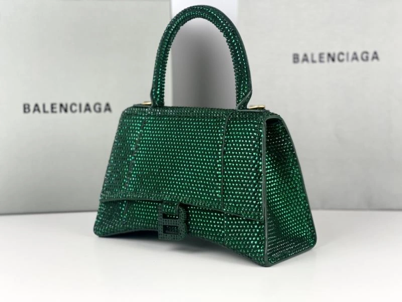 Balenciaga Green Rhinestone Hourglass Moon Bag Chic 72589
