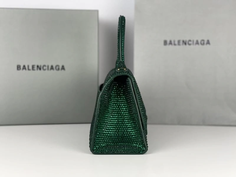 Balenciaga Green Rhinestone Hourglass Moon Bag Chic 72589