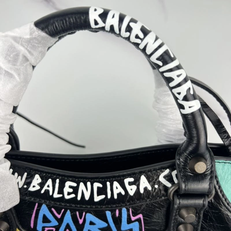 MultiPurpose Balenciaga Handmade Graffiti Mini City Bag - Luxurious Lambskin Design 78783