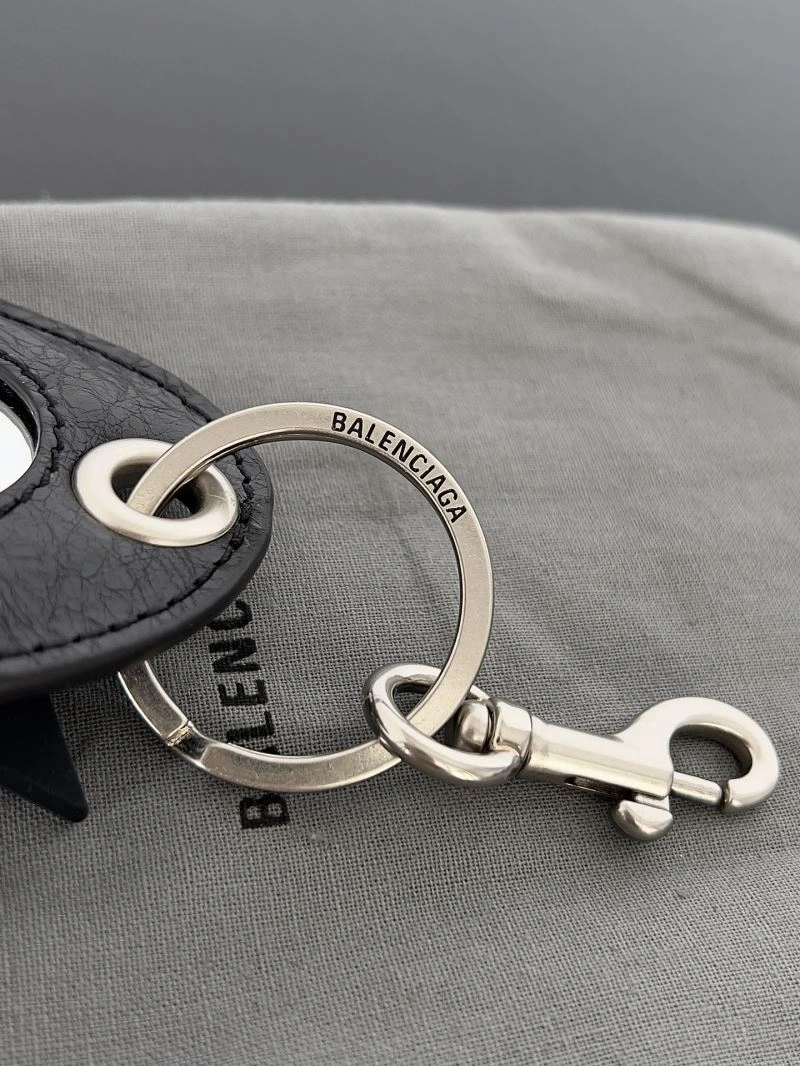 Balenciaga Heart Mirror Charm Keychain with Sheepskin Pendant Tailored 70114