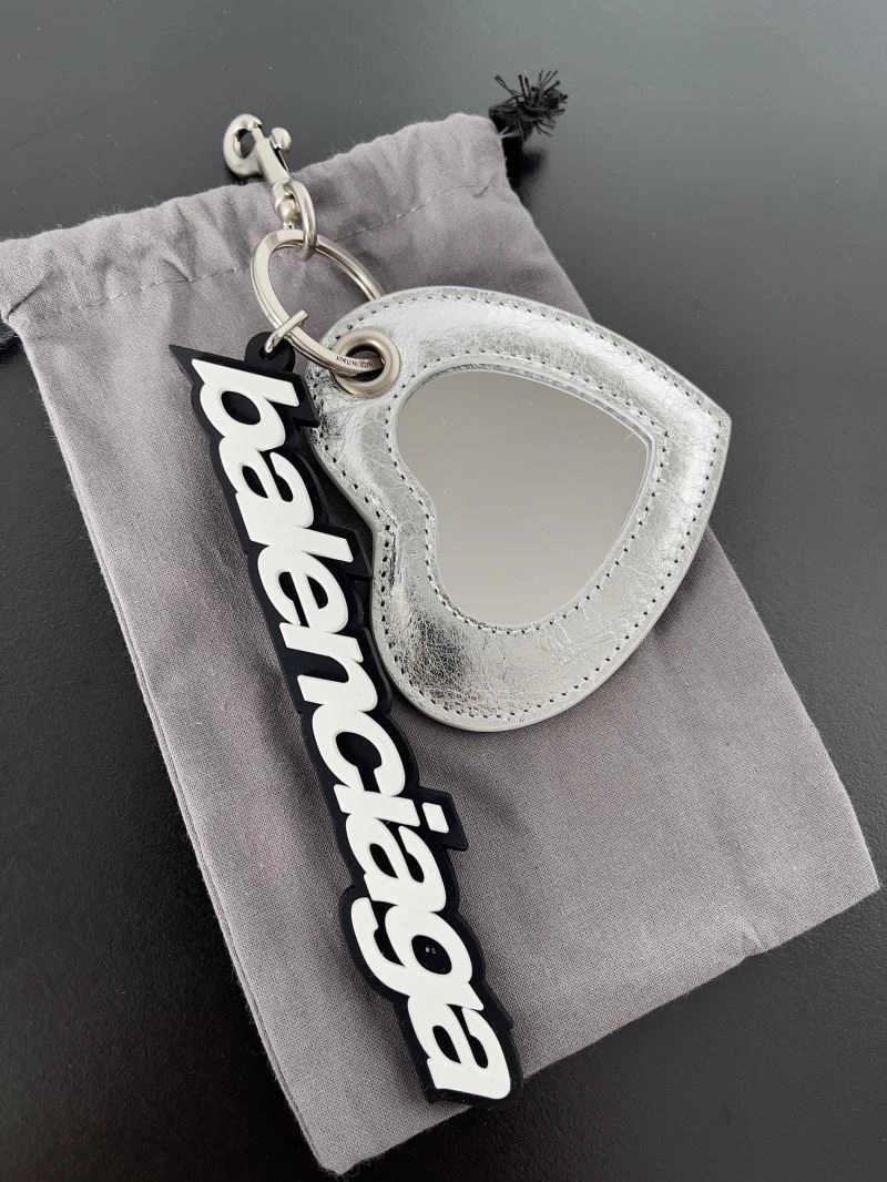 Balenciaga Heart Mirror Pendant Keychain in Sheepskin ModernLook 69988