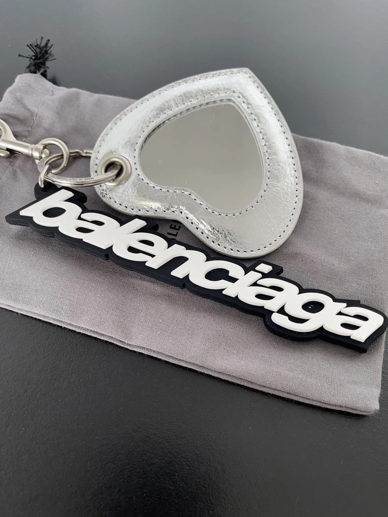 Balenciaga Heart Mirror Pendant Keychain in Sheepskin ModernLook 69988