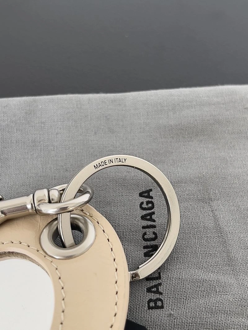 Efficient Balenciaga Heart-Shaped Sheepskin Mirror Keychain Charm 70076
