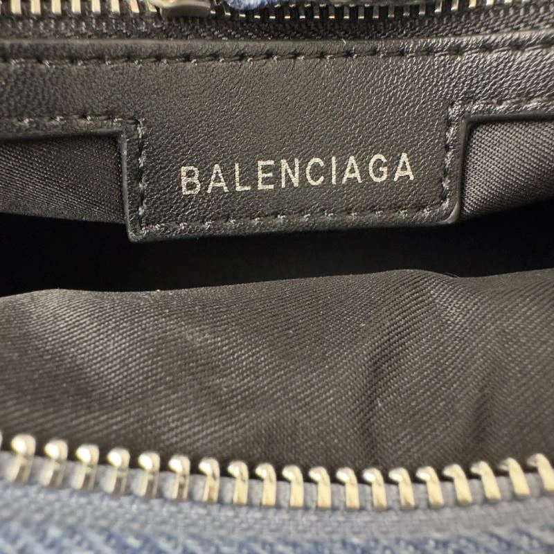 FashionForward Balenciaga Heartfelt Deep Blue Rhinestone Cagole Motorcycle Bag 78776