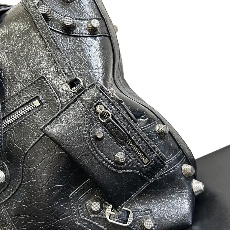 Practical Balenciaga High-Quality Leather Motorcycle-Inspired Large Tote Bag 66913