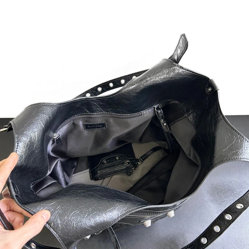Practical Balenciaga High-Quality Leather Motorcycle-Inspired Large Tote Bag 66913